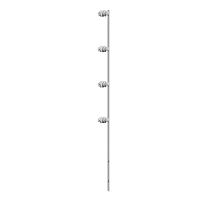 PERFIL DE CERCA ELETRICA MODELO M COM 4 ISOLADORES