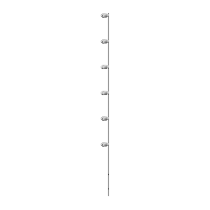 PERFIL DE CERCA ELETRICA MODELO M COM 6 ISOLADORES