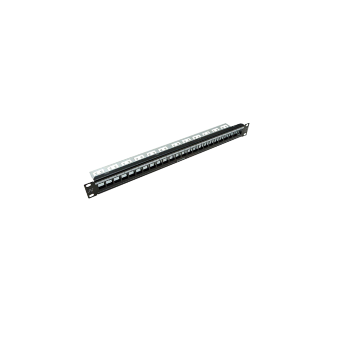 PATCH PANEL KS 24P BLACK DESC RET 1U PR NEXANS