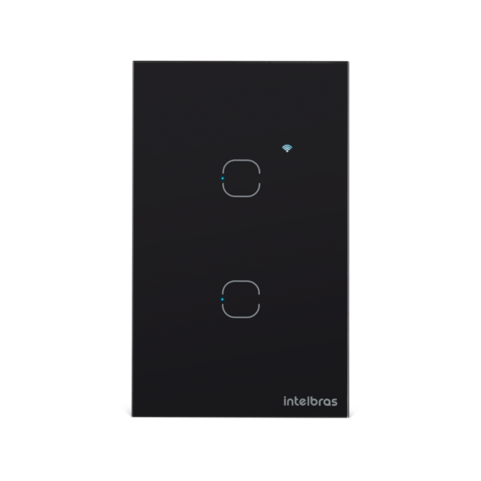 INTERRUPTOR SMART WI-FI TOUCH 2 TECLAS EWS 1002 PRETO